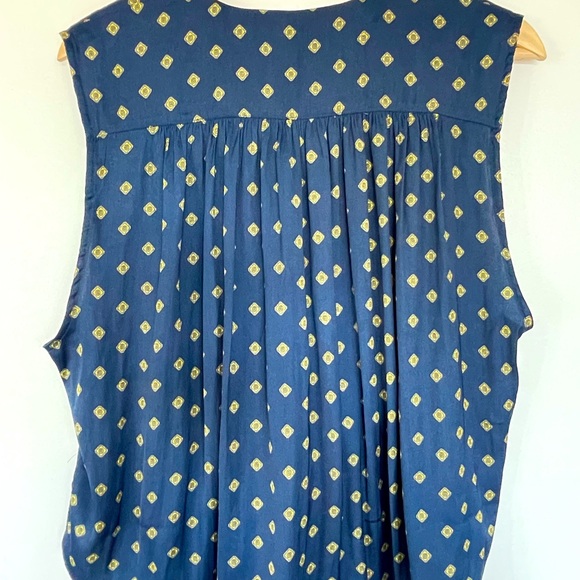 Blue front tie Free People blouse - Picture 3 of 4
